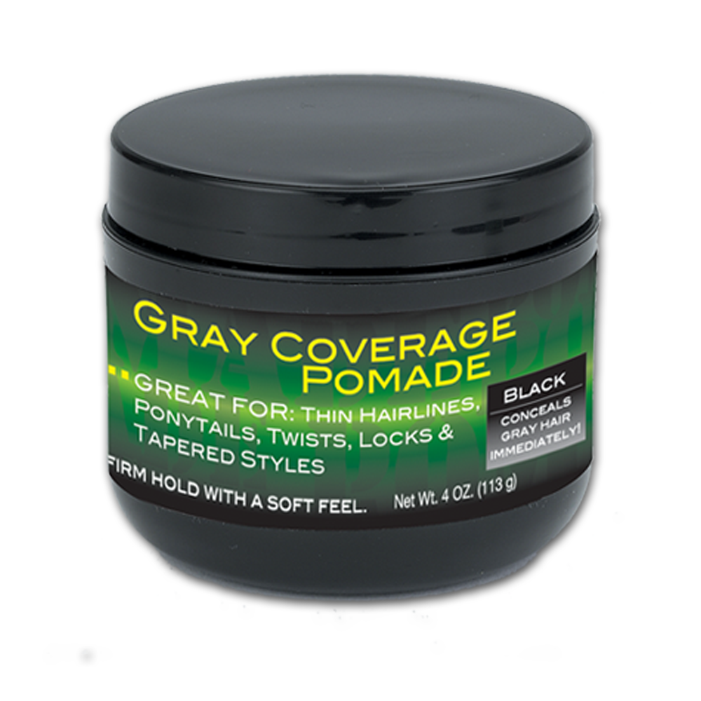 Weave Aide Gray Coverage Pomade For Thin Hairlines, Black, 4 Oz